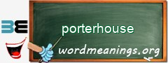 WordMeaning blackboard for porterhouse